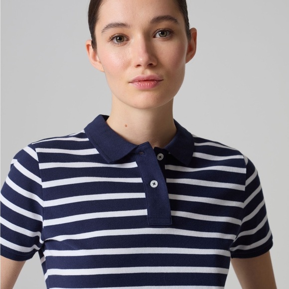 PIOMBO Organic Cotton Piquet Polo Shirt With Stripes In Navy Blue Size XL NEW - Picture 10 of 14
